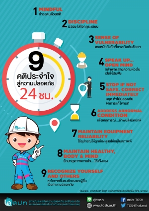 9 คติประจำใจสู่ความปลอดภัย 24 ชั่วโมง